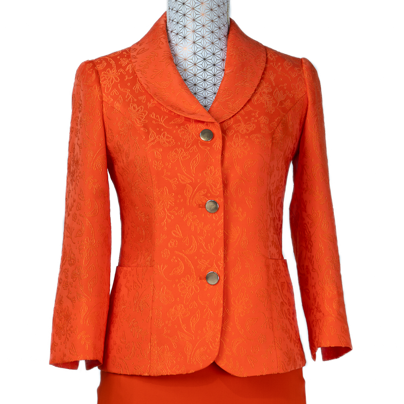 CBK Suit, Alipek Jacket with 3/4 Sleeves - Orange