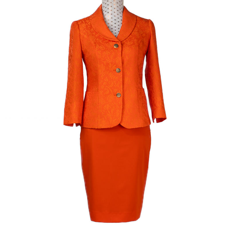 CBK Suit, Alipek Suit with 3/4 Sleeves - Orange