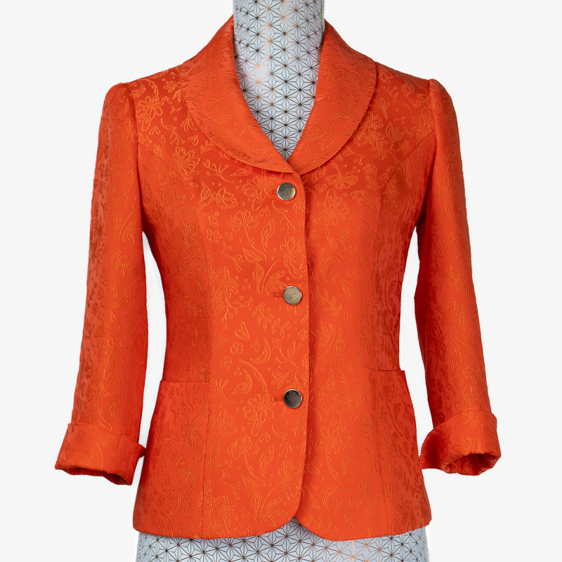 CBK Suit, Alipek Jacket with 3/4 Sleeves - Orange