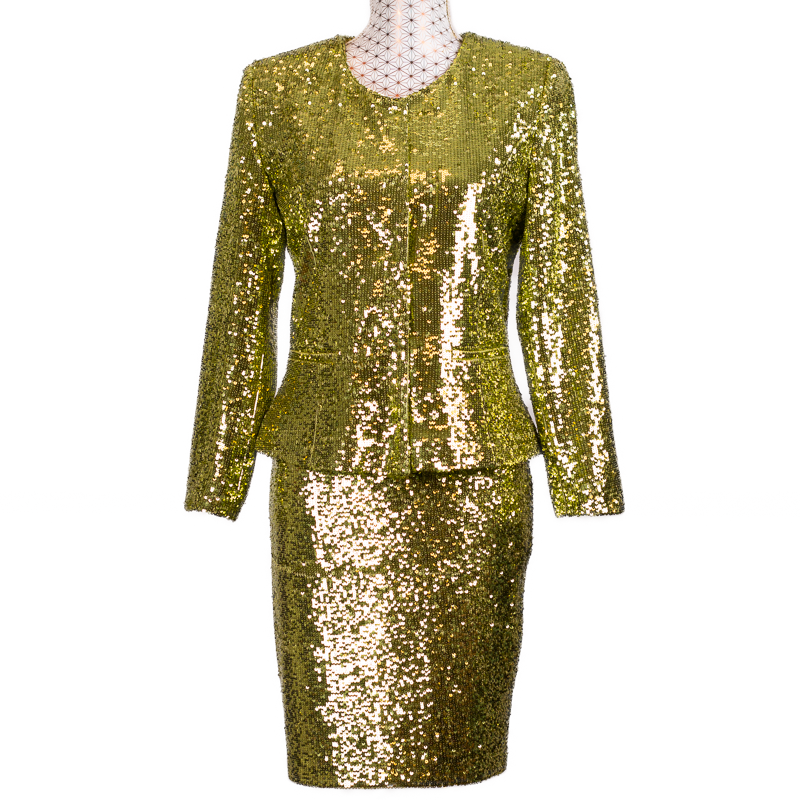 CBK Suit, Erva Sequin Jacket - Lime