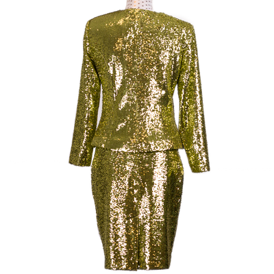 CBK Suit, Erva Sequin Jacket - Lime